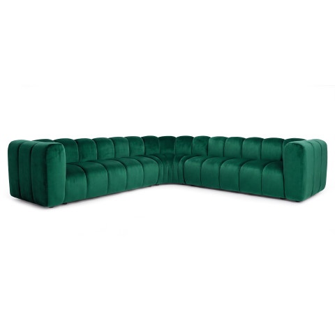 Przestronna i funkcjonalna sofa Velis 5-osobowa w kolorze zielonym