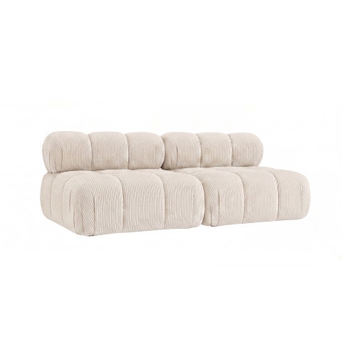 Stylowa sofa Novanti 3-osobowa sztruks, kremowa