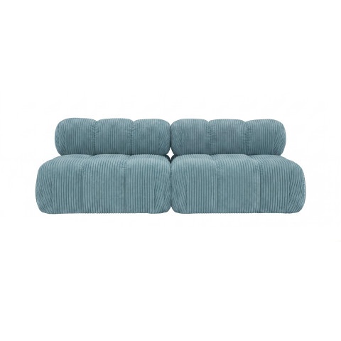 Nowoczesna sofa Novanti 3-osobowa w błękitnym sztruksie