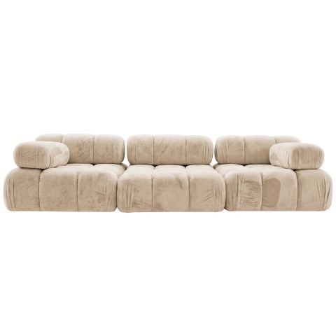Stylowa sofa Manzoni 3-osobowa welur latte
