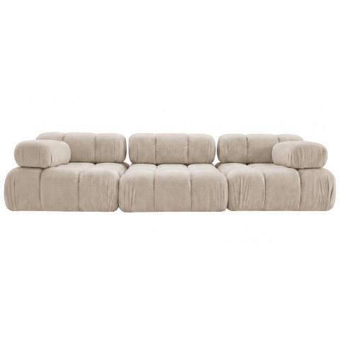 Sofa Manzoni 3-osobowa do salonu w beżowym welurze