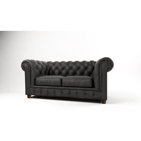 Miękka dwuosobowa sofa SOLARIS 2 z funkcją spania w szarym welurze