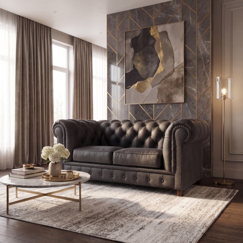 Miękka dwuosobowa sofa SOLARIS 2 z funkcją spania w szarym welurze