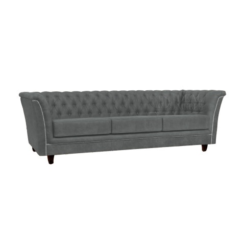 Wygodna Sofa HASSO z funkcją spania w popielatym welurze