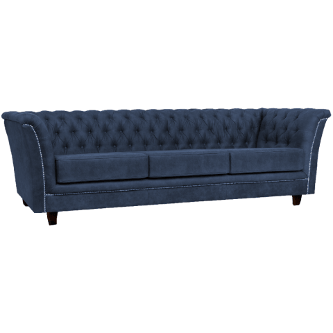 Luksusowa sofa HASSO 3-osobowa z funkcją spania w kolorze granatowym