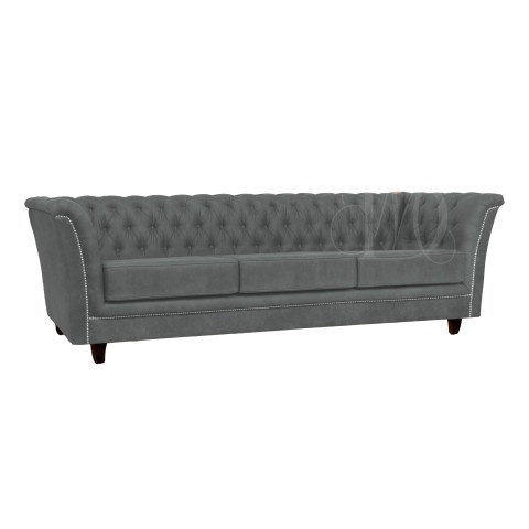 Sofa wypoczynkowa HASSO trzyosobowa w kolorze popielatym