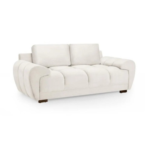 Komfortowa sofa ZEMO BIS dwuosobowa w kremowym welurze