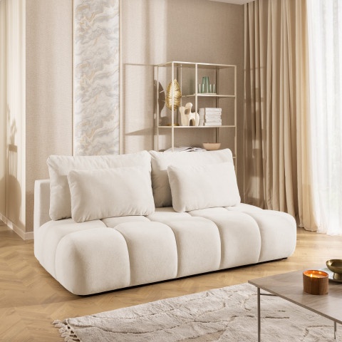 Sofa trzyosobowa z funkcją spania i przeszyciami Belluno