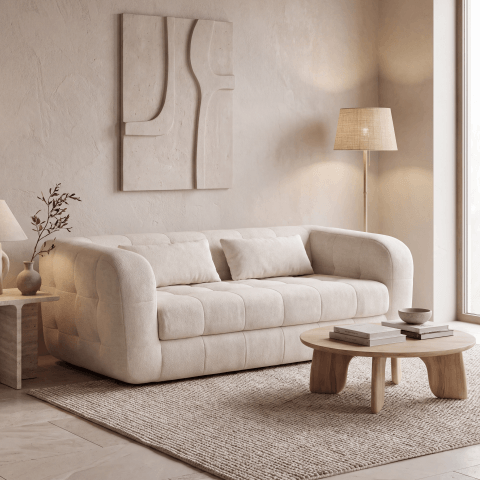 Sofa trzyosobowa z przeszyciami Heven