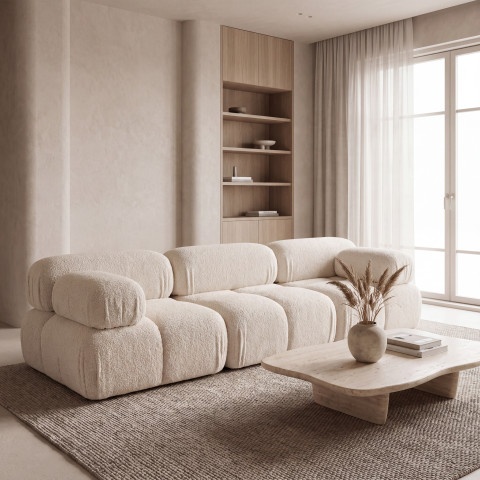 Sofa modułowa Ovalia trzyosobowa z elastyczną konfiguracją 288x96