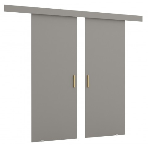 Drzwi przesuwne dwuskrzydłowe sufitowe LORES