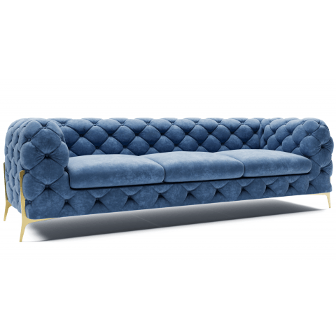 Sofa trzyosobowa pikowana glamour Chesterfield TEO HIGH 3