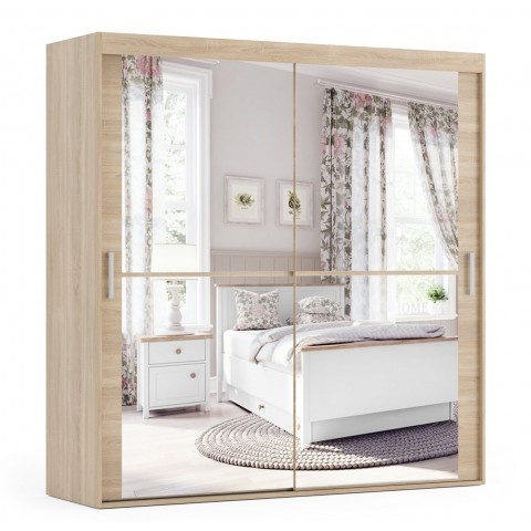 Szafa przesuwna dwudrzwiowa z lustrami na wymiar GRETA