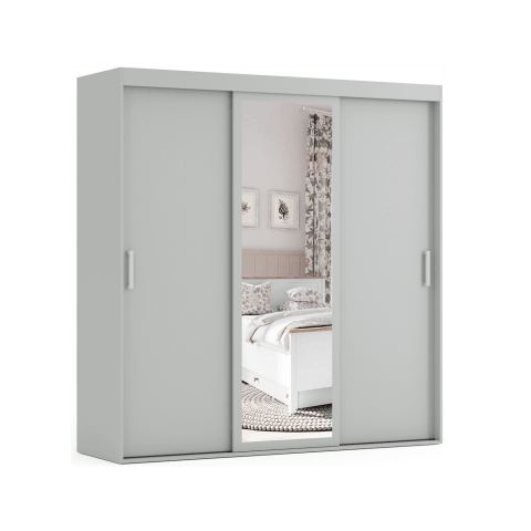 Szafa przesuwna trzydrzwiowa z lustrem na wymiar EDEN