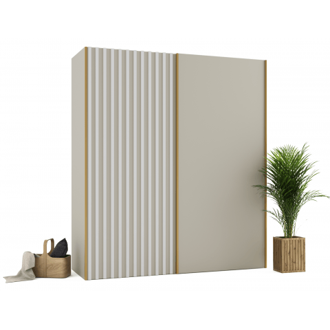 Szafa przesuwna dwudrzwiowa z lamelami na wymiar ZEUS PREMIUM