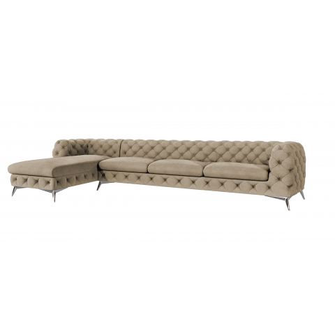 Narożnik pięcioosobowy pikowany glamour Chesterfield TEO OT+3