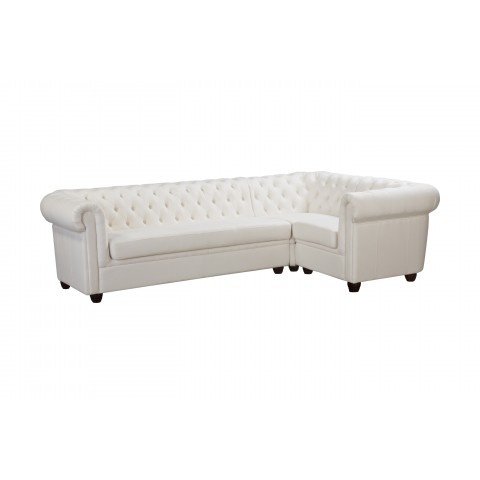 Narożnik pięcioosobowy pikowany Chesterfield SYDNEY 3+E+1