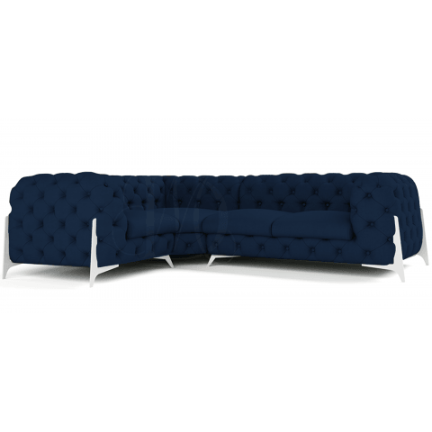 Narożnik czteroosobowy pikowany glamour Chesterfield KALIFORNIA 1+E+2