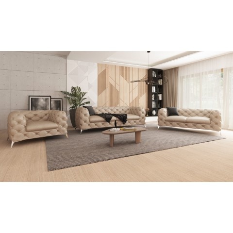 Zestaw mebli pikowanych glamour Chesterfield 2,5+2+1 TEO