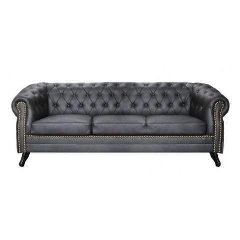 Sofa trzyosobowa pikowana Chesterfield GOWEL