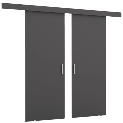 Drzwi przesuwne dwuskrzydłowe naścienne LORES