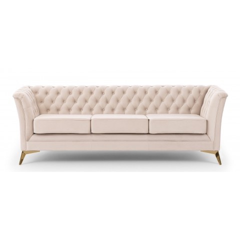 Sofa trzyosobowa pikowana Chesterfield HASSO BIS