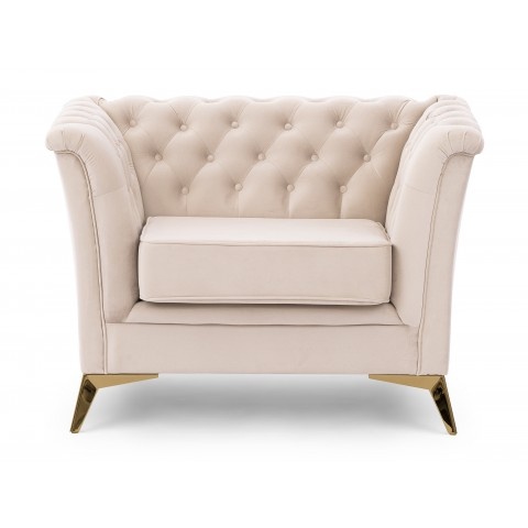 Fotel pikowany chesterfield HASSO BIS