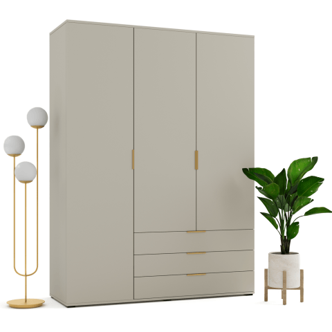 Szafa uchylna trzydrzwiowa z szufladami na wymiar Modena