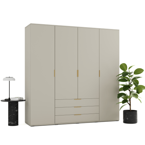 Szafa uchylna czterodrzwiowa z szufladami na wymiar Modena