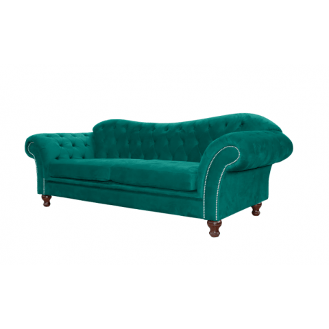 Stylowa sofa Chesterfield PARIS pikowana w turkusowym odcieniu – wygodna i efektowna