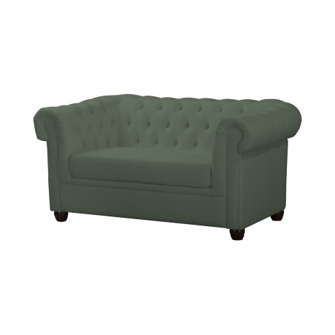 Chesterfield SYDNEY w zielonym kolorze – wygodna sofa dwuosobowa