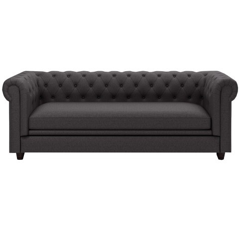 Ciemnoszara sofa pikowana SYDNEY – elegancja i komfort w stylu Chesterfield