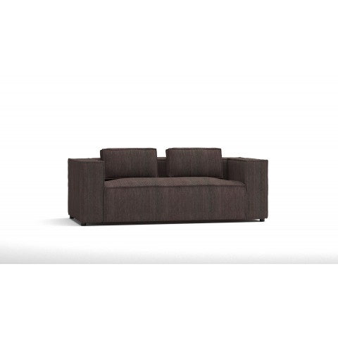 Esmo – dwuosobowa sofa ciemnobrązowa do nowoczesnych wnętrz