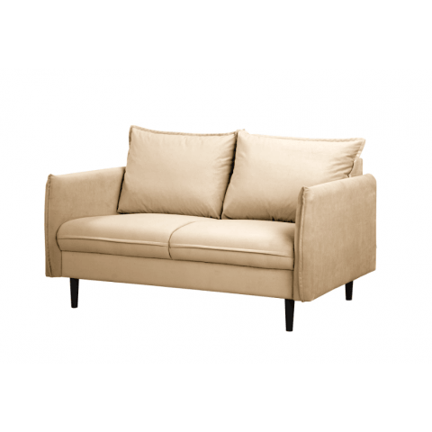 Sofa dwuosobowa Verto beżowa – elegancka, klasyczna sofa welurowa do salonu