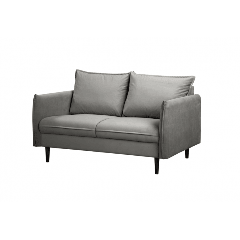 Sofa dwuosobowa Verto w szarym welurze – elegancka klasyka do salonu