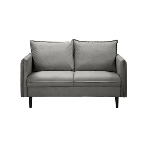 Sofa dwuosobowa Verto w szarym welurze – elegancka klasyka do salonu