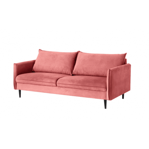 Wygodna sofa trzyosobowa Verto różowa – stylowy wybór do nowoczesnego wnętrza