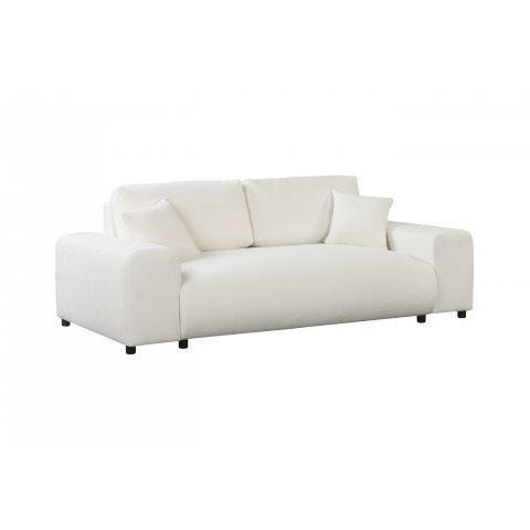 Sofa trzyosobowa Candi śmietankowa – nowoczesna, wygodna, z poduszkami, idealna do salonu