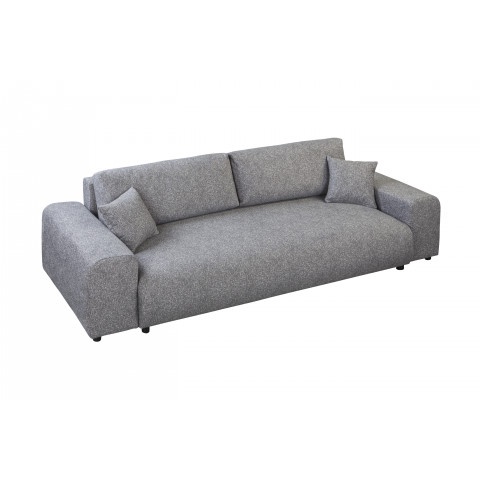 Sofa Candi 4-osobowa – szara tapicerka, nowoczesny styl, funkcja spania i pojemnik na pościel