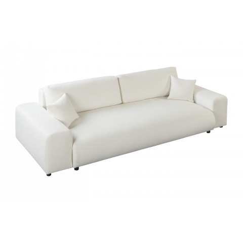 Sofa 4-osobowa Candi w śmietankowym kolorze – z funkcją spania, do jasnych wnętrz