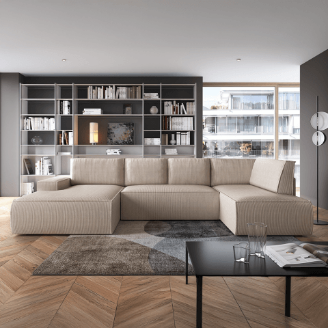 Narożnik sześcioosobowy z funkcją spania nowoczesny Ford max