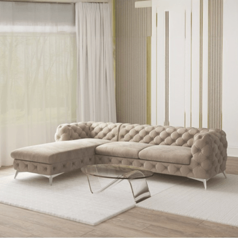 Narożnik czteroosobowy pikowany Chesterfield TEO OT+2