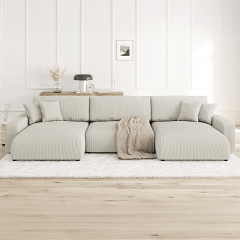 Narożnik sześcioosobowy z funkcją spania nowoczesny Sergio