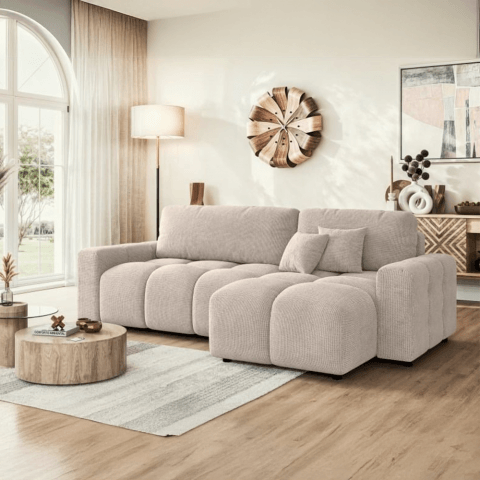 Narożnik czteroosobowy z funkcją spania nowoczesny Vega