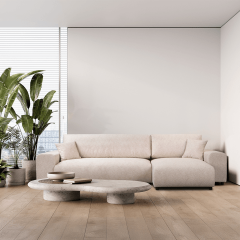 Narożnik pięcioosobowy nowoczesny z funkcją spania Candi