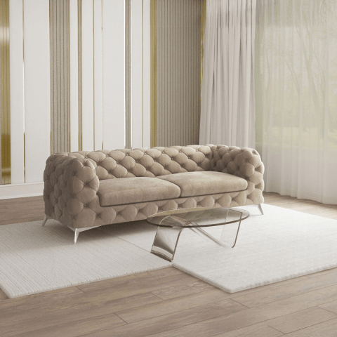 Sofa dwuosobowa pikowana glamour Chesterfield TEO 2