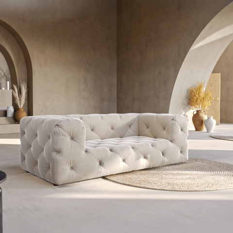 Sofa dwuosobowa pikowana premium Chesterfield BENTLEY