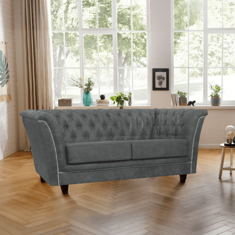 Sofa dwuosobowa pikowana Chesterfield HASSO