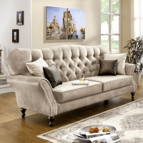 Sofa dwuosobowa pikowana glamour Chesterfield BOGOTA