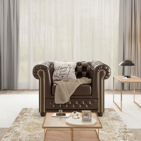 Fotel pikowany FELIX chesterfield